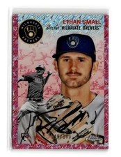 Ethan Small 2023 Topps Chrome Platinum #88 Toile Cream/Fuchsia Lava /100 RC