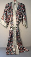 Vintage Victoria  s Secret Women  s Gold Label Floral Silky Robe,One Size Fits All