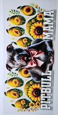Pit Bull DOG UV DTF Transfer Sticker Wrap Tumbler UVDTF BUY 10+ COMBINED SHIP