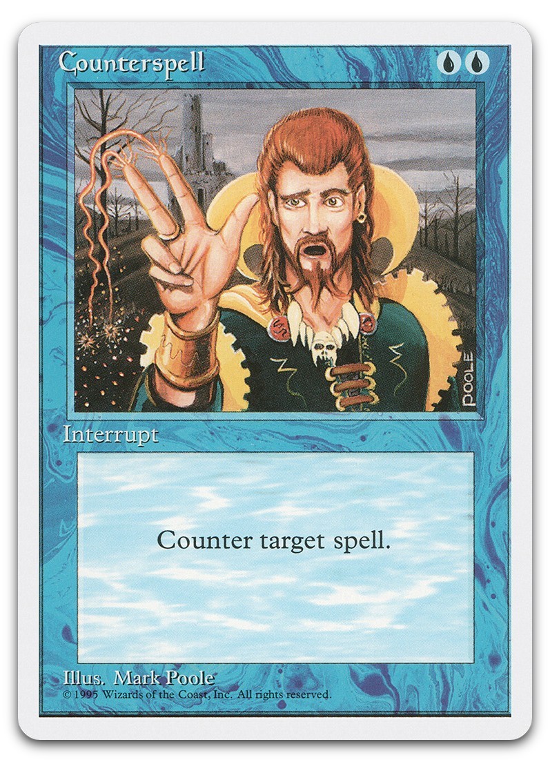 Counterspell #65 (LP) Fourth Edition 4ED Magic MTG