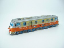 1970 Tin Friction Train W/Moving People in Doors and Windows MF 129 Red China