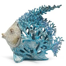 Sea Coral Fish Figurines Decoration Summer Beach Coastal Decor Coral Reef Blue