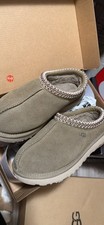 UGG Tasman Women s Slipper US 7 Suede Sheepskin Lined Beige Rubber Sole