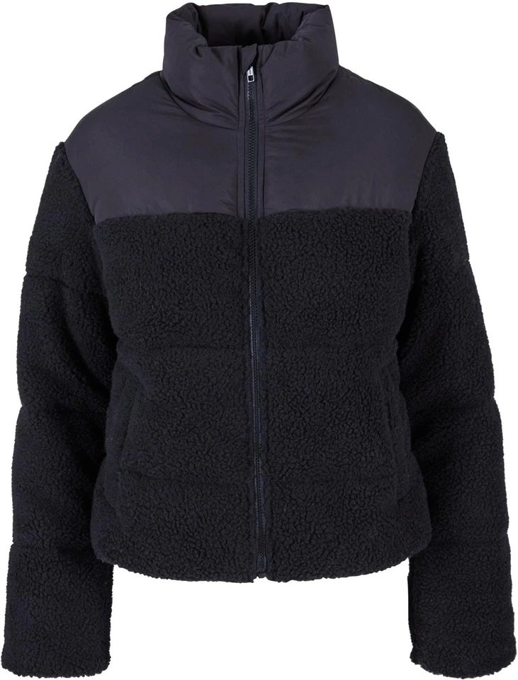 Ladies Short Sherpa Mix Puffer Jacket Damen Pufferjacke | Urban Classics - Bild 1 von 1