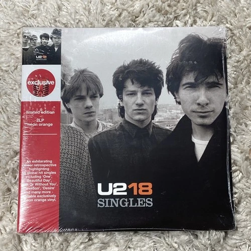 2 LP U2 - U218 Singles Target Exclusive Neon Orange Colored Vinyl