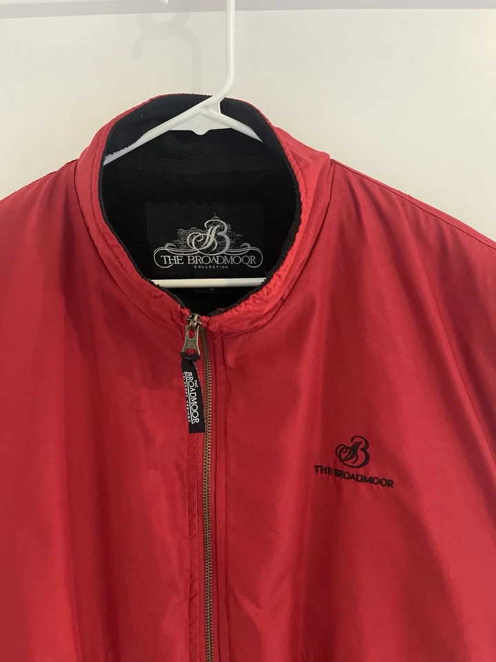 Vintage The Broadmoor Golf Club Golf Vest - Men’s Medium - Red - Fleece Lined - Image 2 of 4