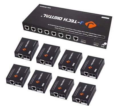 1x8 HDMI Extender Splitter/HDMI Amplifier/ProAV Premium Quality Over Cat5e/Cat6