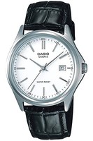 Casio MTP-1183E-7AJH Analoguhr WeißEs Zifferblatt Schwarzes Leder Klassisch...