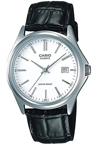 Casio MTP-1183E-7AJH Analoguhr WeißEs Zifferblatt Schwarzes Leder Klassisch...-image