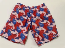 Men’s Vilbrequin Polyester Drawstring Swim Trunks Mesh Lined Shorts Size XL