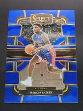 Marcus Sasser 2023-24 Panini Select Concourse Blue Prizm RC #70 Detroit Pistons 