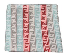 1 Single New Red, Grey, Aqua, White Flannel Pillowcase 18 X 31 Standard/Queen