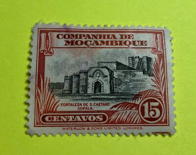 stamps 3.1～ MOZAMBIQUE 1937 15C Fortaleza de s Caetano Sofala multi color