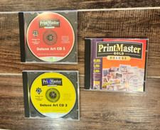 PrintMaster Gold Deluxe 4.0 Program CD  2 Art CD  s 1997