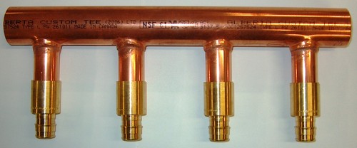 2" Copper Manifold 5/8" Pex Uponor ProPEX (With & W/O Valve) 2 Loops-12 Loops - Picture 9 of 24