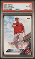 2016 Topps Series 1 Baseball Mike Trout Pointing Bat SSP SP PSA 10 VERY RARE!