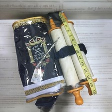 XLarge Libro Hebreo Sefer Torá Rollo Judío Israel Santa Biblia con Puntero