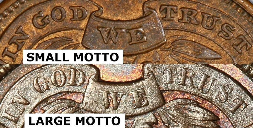 1864 2c Two Cent Piece - Small Motto Key Variety - SKU-B4366 - Image 3 of 4