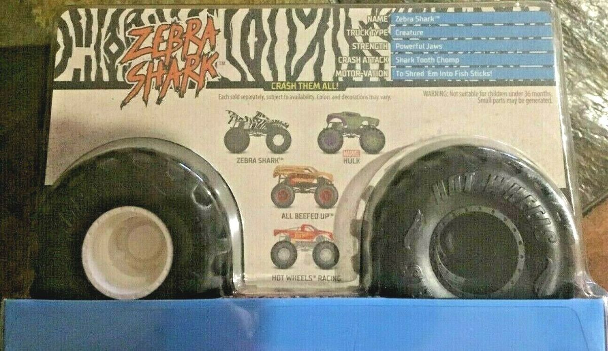 Carrinho Hot Wheels - Monster Trucks - 1:24 - Zebra Shark - Mattel -  superlegalbrinquedos