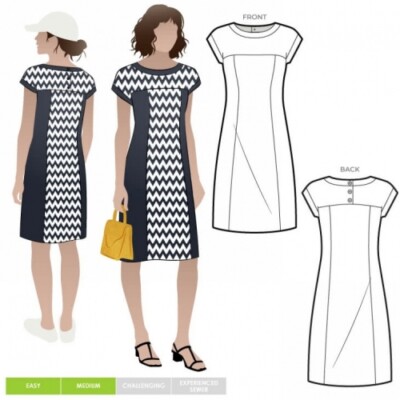 Style Arc Nähmuster Twiggy Strickkleid Damen Größen 10-22