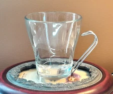 Bormioli Rocco Oslo Cappuccino Cup With Stainless Steel Handle Clear Heavy Duty