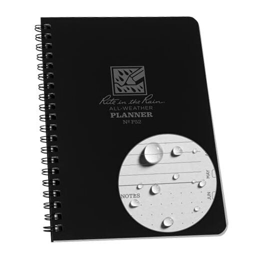 All-Weather Weekly Planner, Undated, Side-Spiral 4-5/8