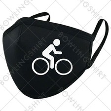Wear Your Mask Cyclist Bike Symbol  Printed Black Cloth Mask