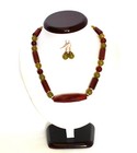 Green Jade Round Handmade Necklace Carnelian With