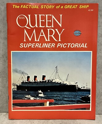 RMS Queen Mary Superliner Pictorial Cunard Ocean Liner Ship Souvenir Book