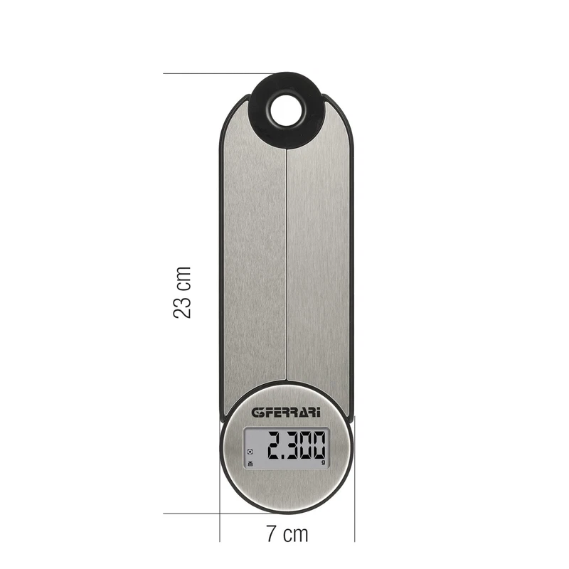 Bilancia da Cucina Pesa Digitale a Batterie G3FERRARI Pieghevole Salva Spazio, fotografia 7 di 11