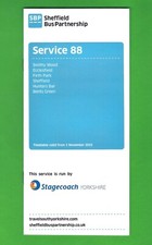 Travel S. Yorks Timetable - 88: Ecclesfield & Bents Green - Stagecoach: Nov 2015