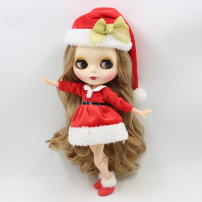 12'' Blythe doll Nude  JOINT body Long blonde hairWhite skin makeup Matte face
