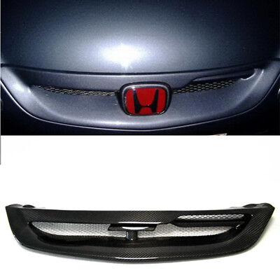 Pour Honda 04-05 EP Civic officiel HatchBack Mug-Style Carbone Grille Avant Cache Maille