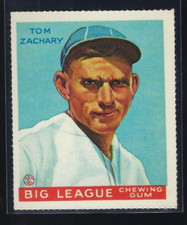 1977 Dover Reprint of 1933 Goudey #91 - TOM ZACHARY - Boston Braves
