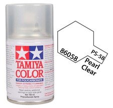 Tamiya 86058 PS-58 Pearl Clear Polycarbonate Lexan RC Spray Paint 100ml - US