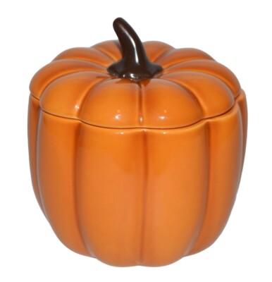 Partylite Pumpkin Patch Candy Holder P9971 Ceramic Fall Decorative Orange Autumn