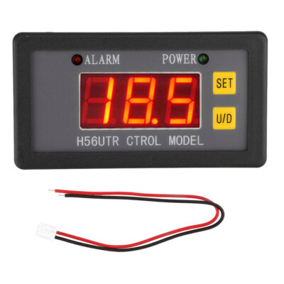 12V 24V 48V LED 2Wire 3Digit Display DC Voltmeter Relay Control Switch Voltmeter