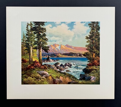 Vintage Robert Wood 18.75x22 Poster Print American Landscape Art