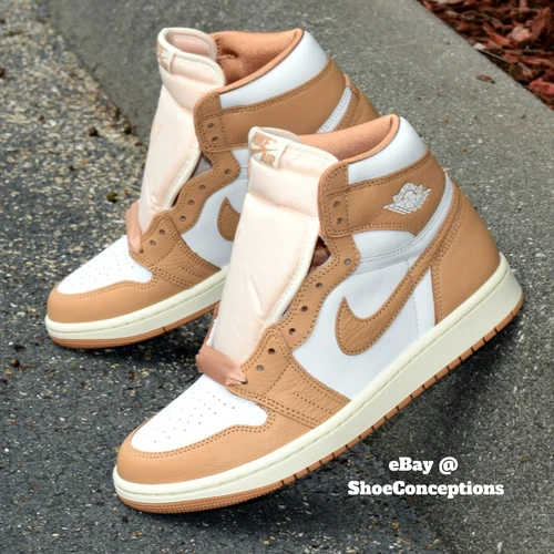 Nike Air Jordan 1 Retro HI OG Shoes "Praline" White FN6622-201 Women's Sizes NEW