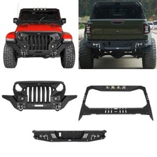 Steel Grill Front Rear Bumper Windshield Guard For Jeep Gladiator 2020-2025 Jt Steel Grill Front Rear Bumper Windshield Guard For Jeep Gladiator 2020-2025 Jt