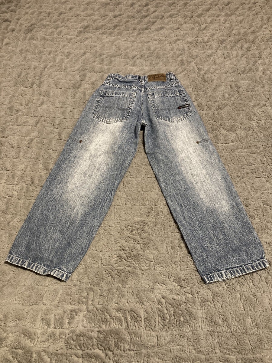 SOUTHPOLE wide leg denim jeans Boys sz 8 vtg 90s y2k baggy hip hop