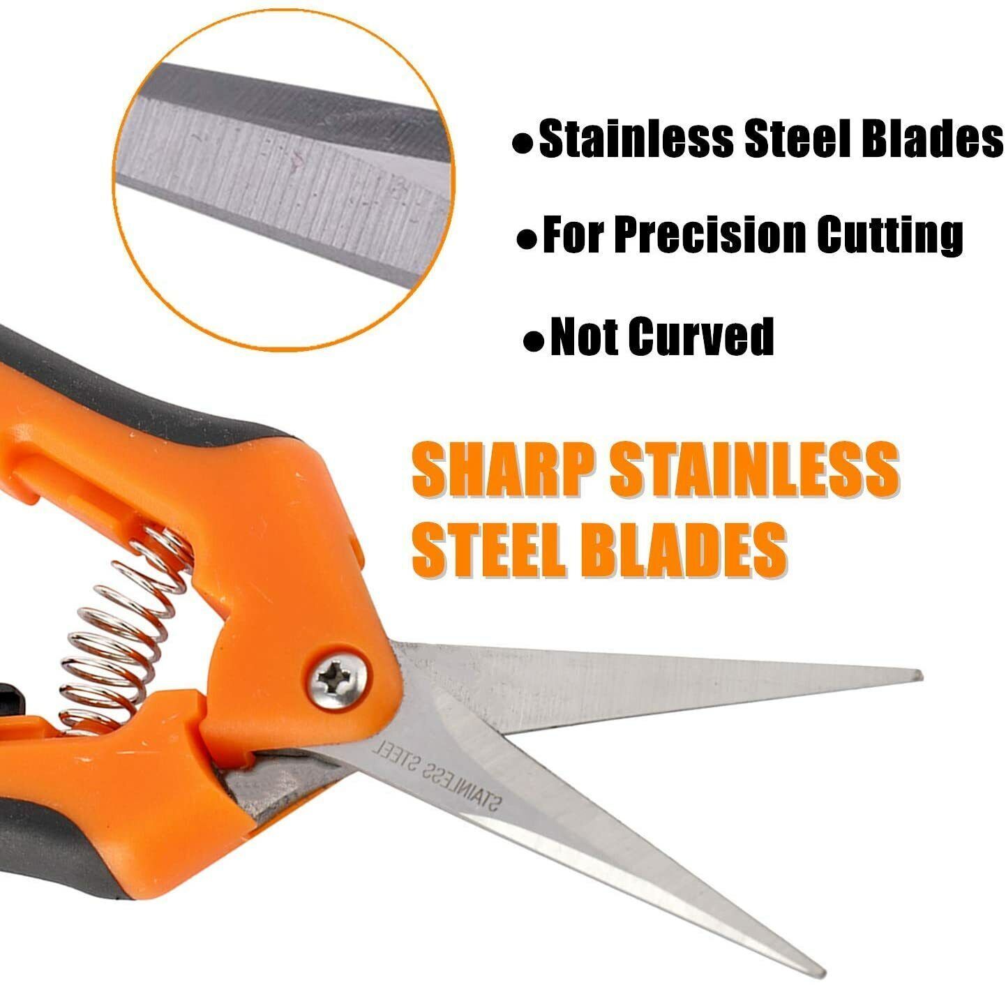 12 Pcs Gardening Scissors Stainless Steel Pruning Shears Hand Pruner Trimming