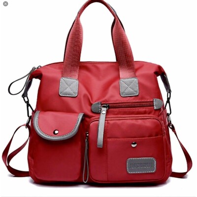 未使用品 pry Front Zip Travel Bag シュウト JINGPINPIJU womens Shoulder Bag Fashion Nylon Waterproof