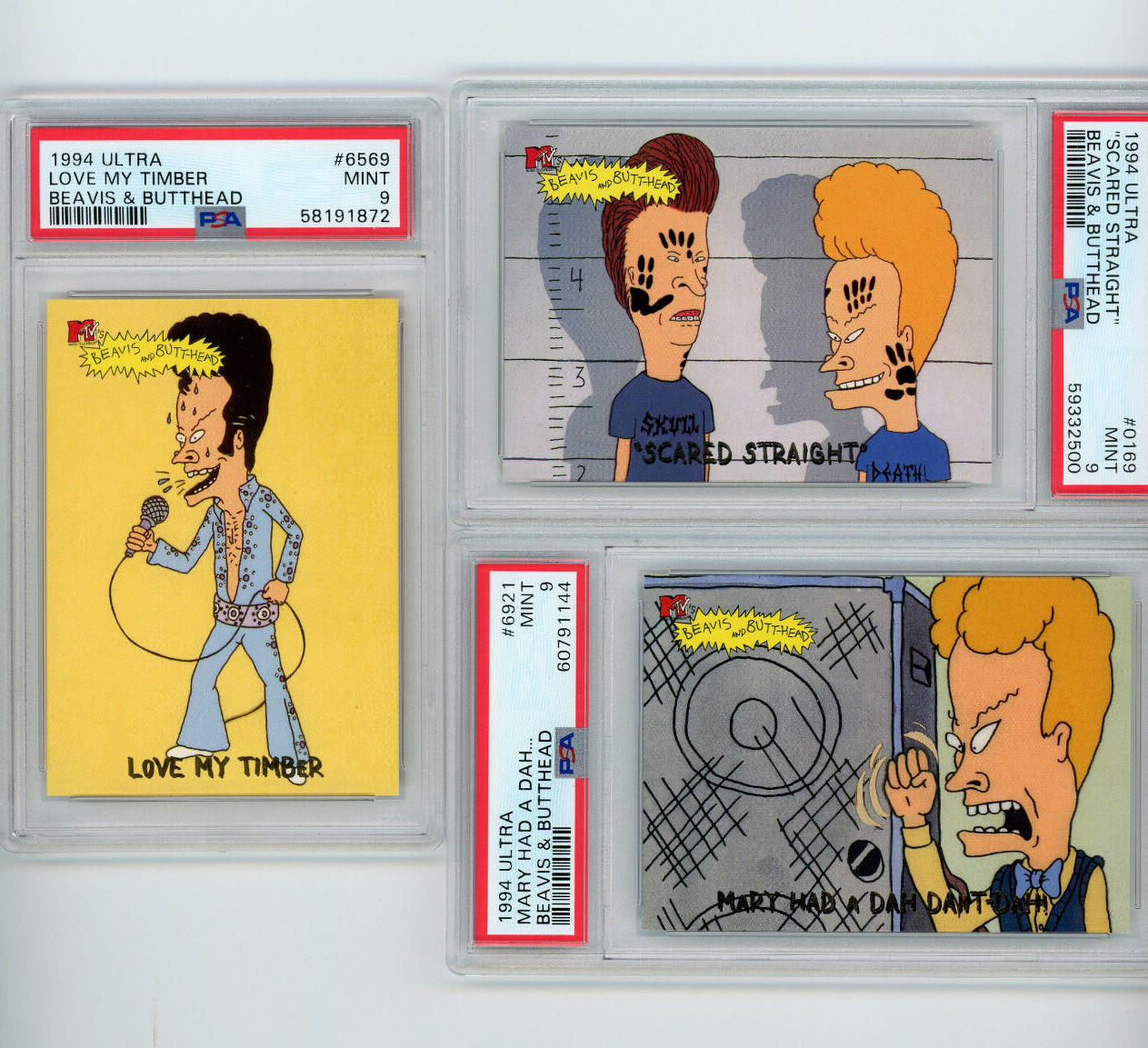 1994 Fleer MTV Beavis and Butthead PSA 9 Graded card LOT... LOW POP | eBay