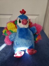 Toys R Blue Peacock Bird Plush Toy 2016 9''