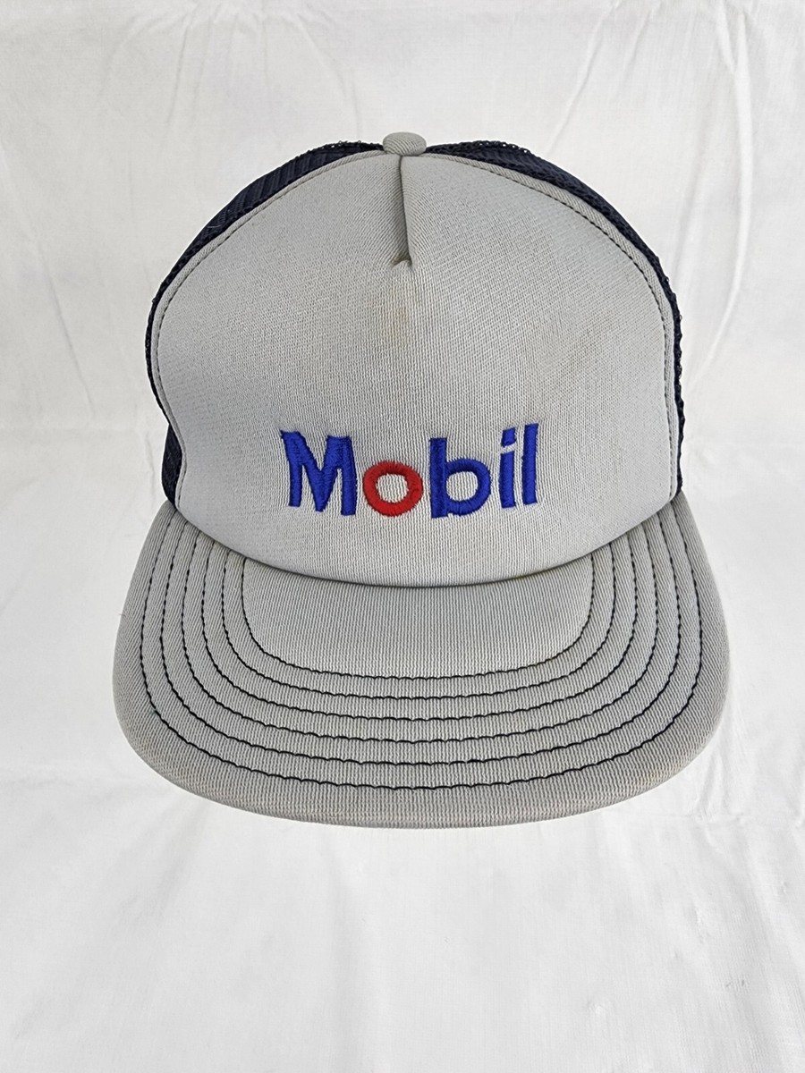 unitog vintage キャップ　mobil pegasus 60s Vintage Mobil Oil Gray & Blue Unitog SnapBack Mesh Trucker Hat Cap