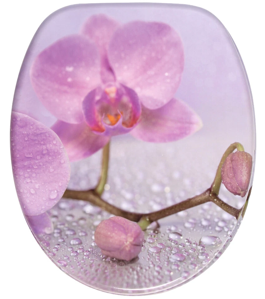 SANILO WC SITZ TOILETTENDECKEL KLODECKEL SITZE DECKEL MIT ABSENKAUTOMATIK BLOOMING