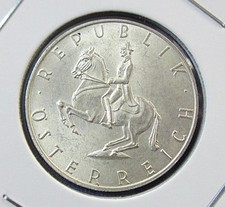 (43-32) [Unused] Austria: 5 shilling silver coin (1965)
