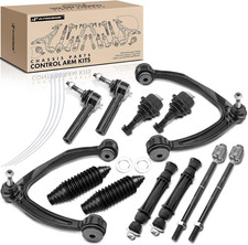 Set of 12, Front Upper Control Arm Sway Bar Link Lower Ball Joint Inner Outer Ti