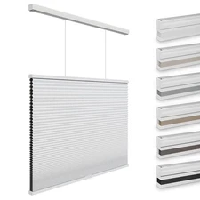 Changshade Blackout Cellular Shades Cordless, Top Down Bottom Up Blinds for W...
